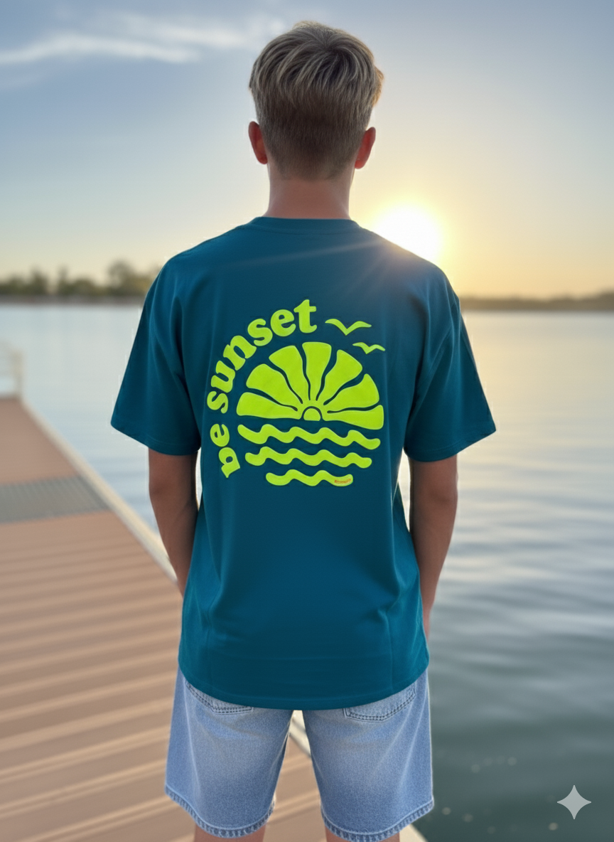 Camiseta Oversize BE SUNSET INFANTIL - Algodón Orgánico