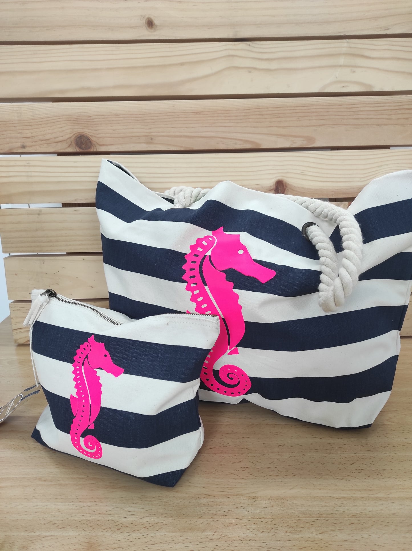 Pack Bolso Marinero Rayas B/W + Neceser Marinero Rayas B/W