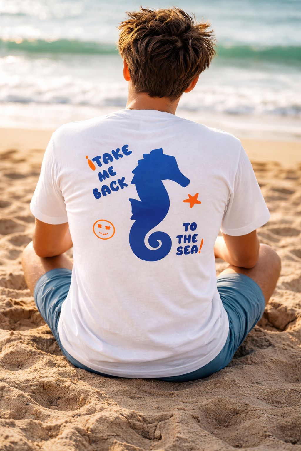 Camiseta manga corta algodón orgánico "TAKE ME BACK TO THE SEA"