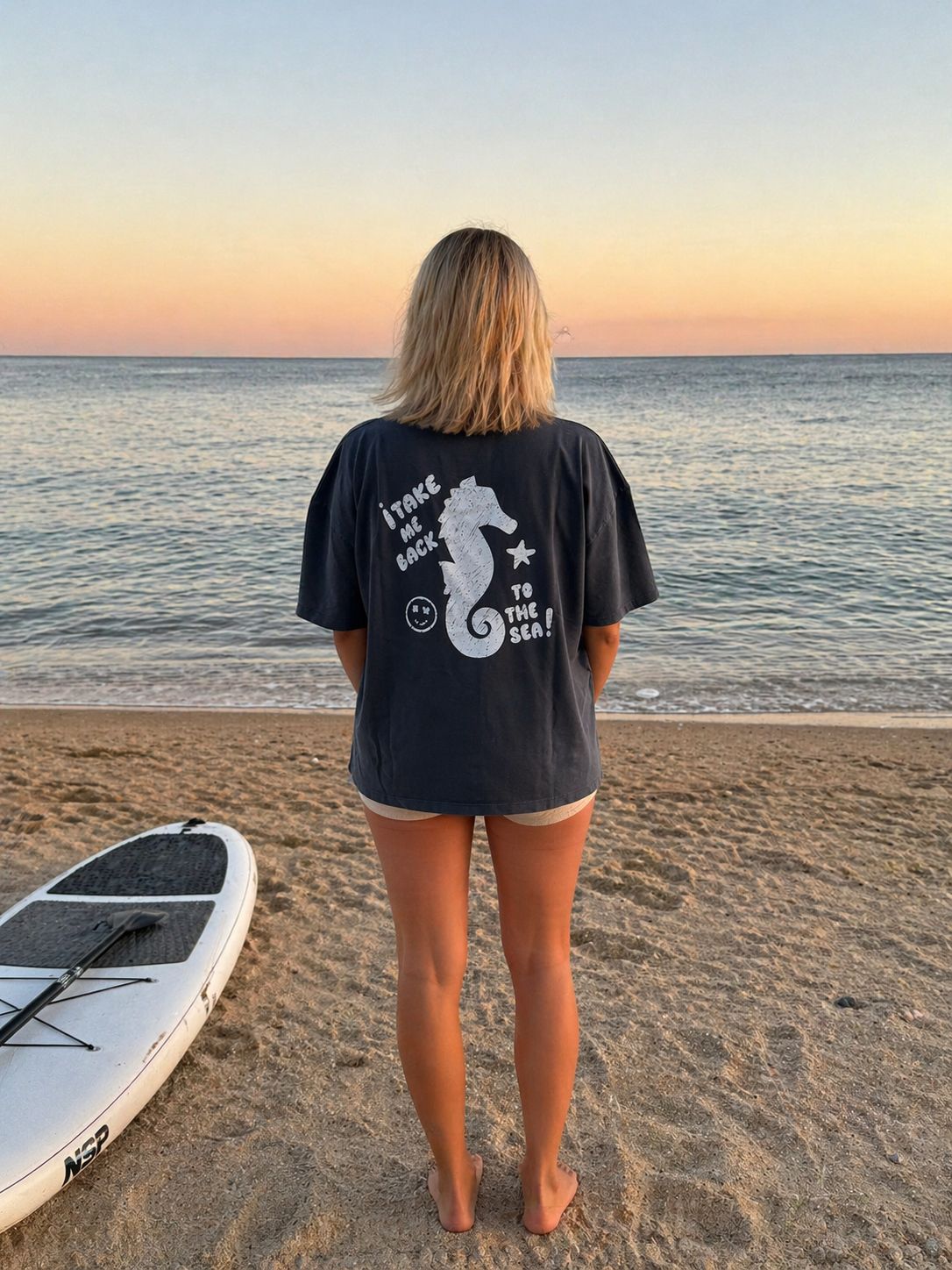Camiseta manga corta algodón orgánico "TAKE ME BACK TO THE SEA"