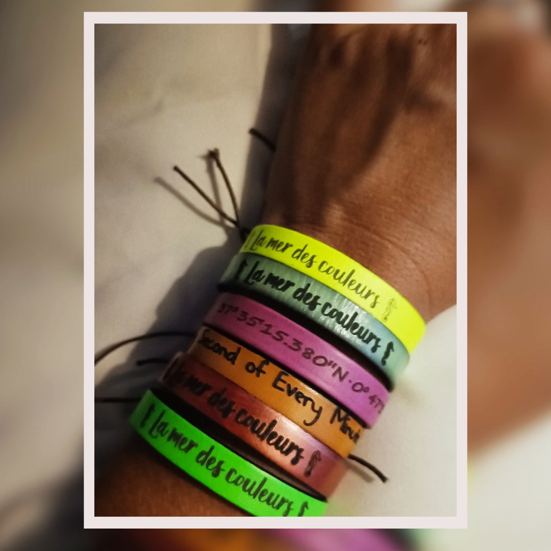 Pulsera de cuero con mensaje personalizado