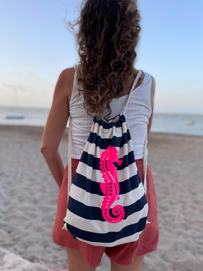 Mochila marinera rayas B/W