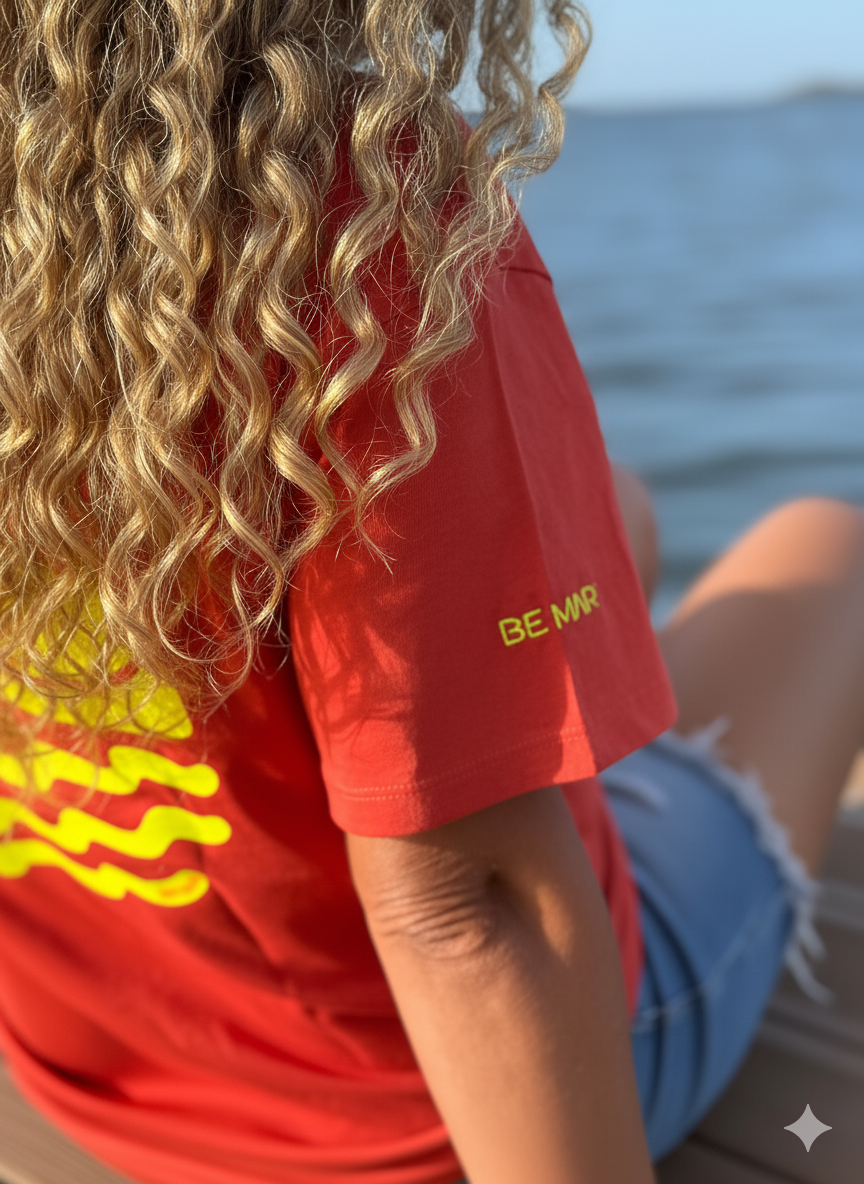 Camiseta Oversize  BE SUNSET Mujer - Algodón Orgánico