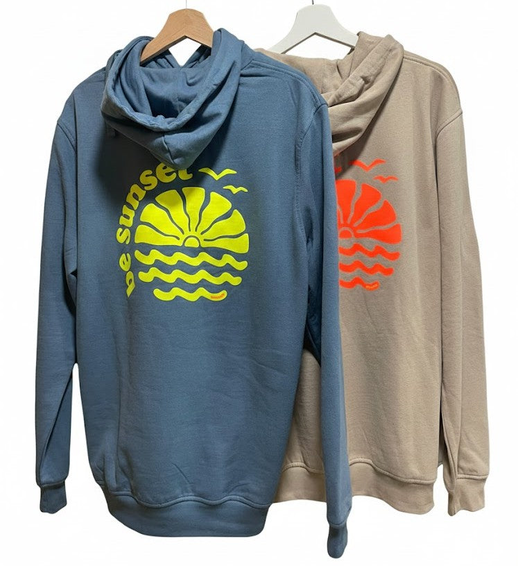 Sudadera con capucha BE SUNSET - Algodón Orgánico