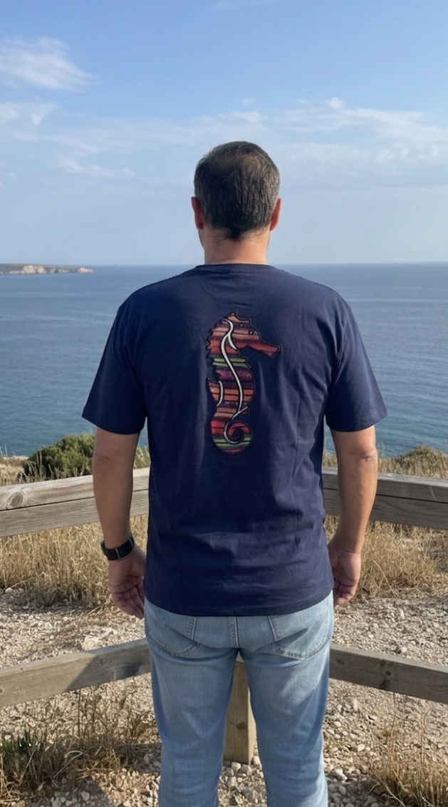 Camiseta manga corta algodón orgánico " Caballito Fusión"