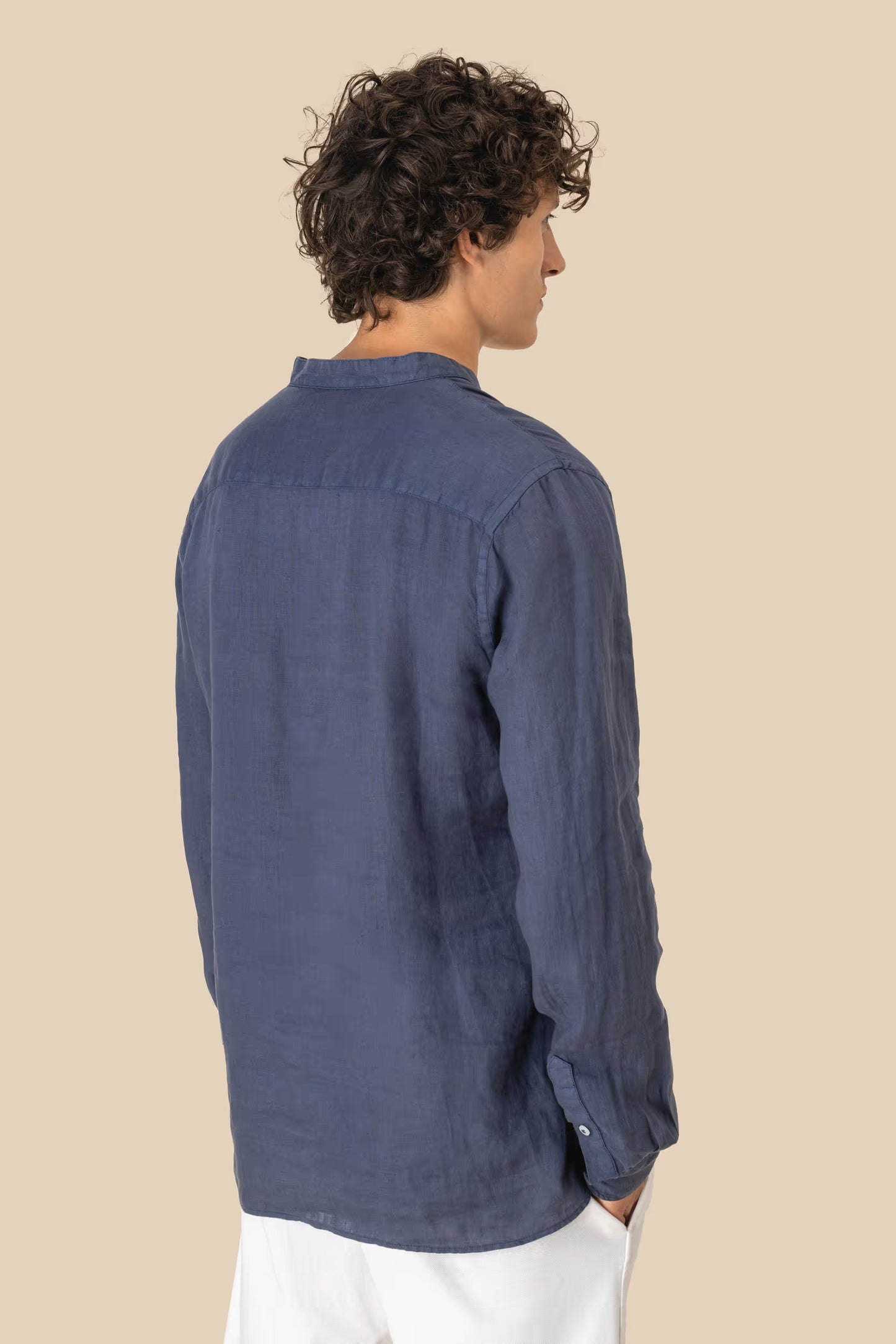 Camisa de Lino - cuello mao