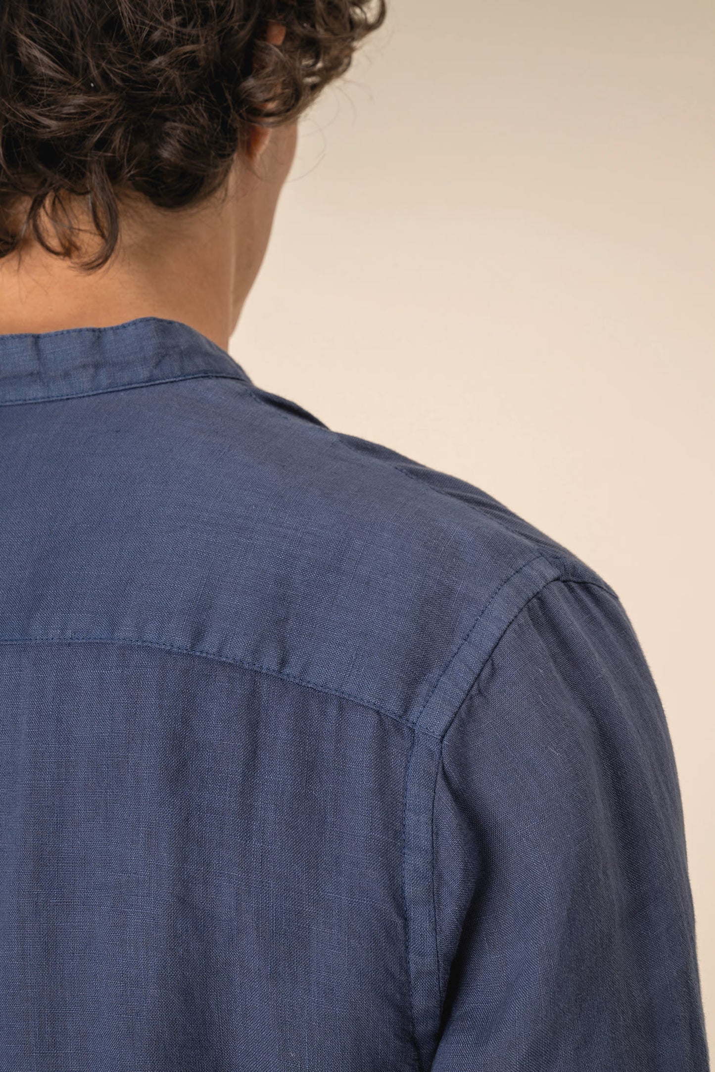Camisa de Lino - cuello mao