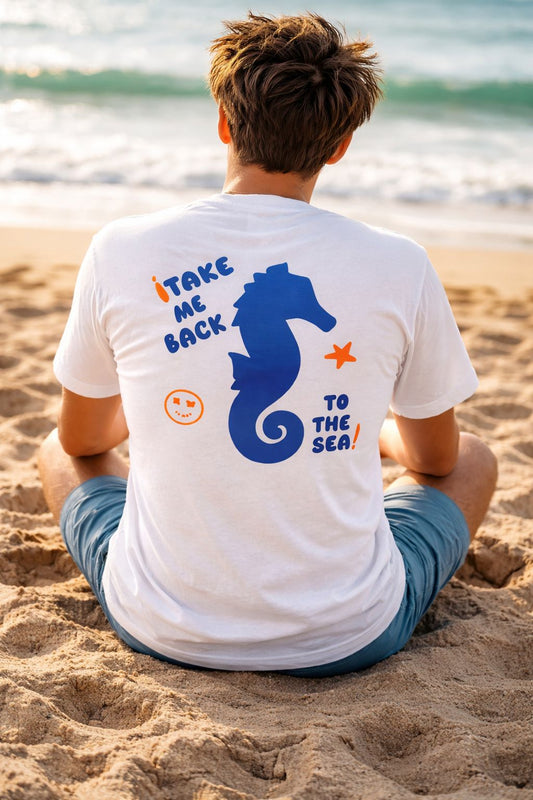 Camiseta manga corta algodón orgánico "TAKE ME BACK TO THE SEA"