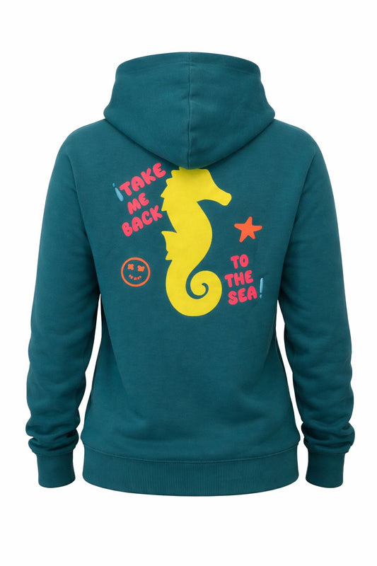 Sudadera Capucha Algodón Orgánico "Take me back to the sea"