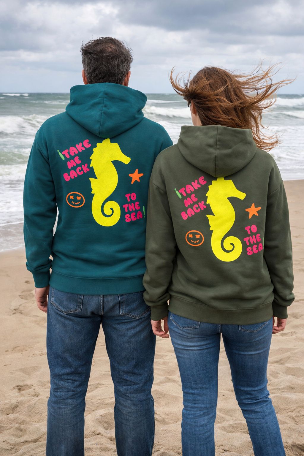 Sudadera Capucha Algodón Orgánico "Take me back to the sea"